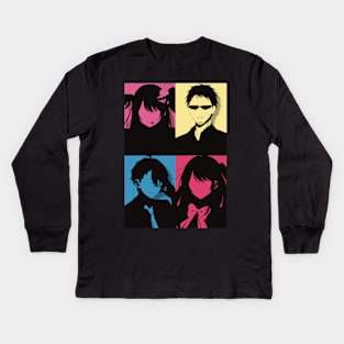 Oshi no Ko or My Star All Anime MC : Ai Hoshino, Ichigo Saitou, Aquamarine, and Ruby in Awesome Minimalist Vintage Pop Art Design Kids Long Sleeve T-Shirt